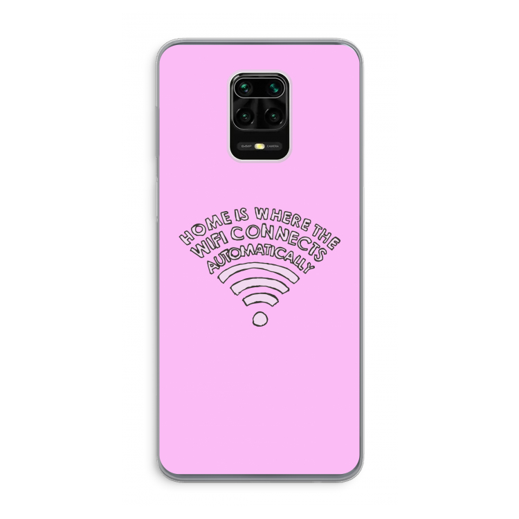 Home Is Where The Wifi Is: Xiaomi Redmi Note 9 Pro Transparant Hoesje