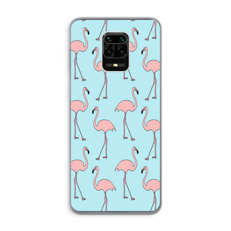 Anything Flamingoes: Xiaomi Redmi Note 9 Pro Transparant Hoesje