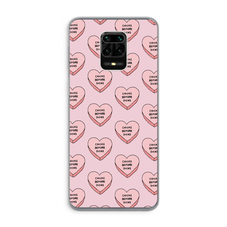 Chicks before dicks: Xiaomi Redmi Note 9 Pro Transparant Hoesje