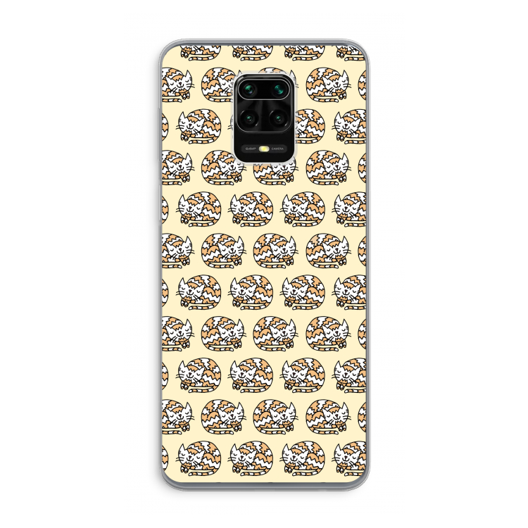 Slapende poes: Xiaomi Redmi Note 9 Pro Transparant Hoesje