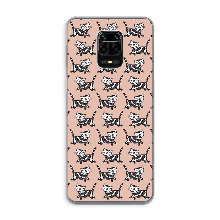Zwarte poes: Xiaomi Redmi Note 9 Pro Transparant Hoesje