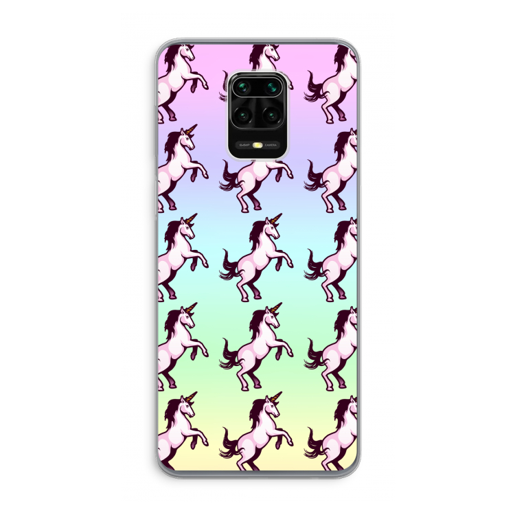 Musketon Unicorn: Xiaomi Redmi Note 9 Pro Transparant Hoesje