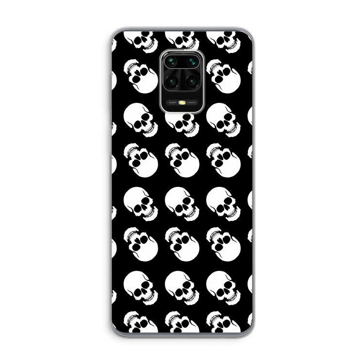 Musketon Skulls: Xiaomi Redmi Note 9 Pro Transparant Hoesje