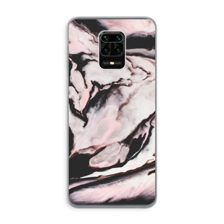 Roze stroom: Xiaomi Redmi Note 9 Pro Transparant Hoesje
