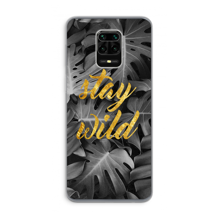 Stay wild: Xiaomi Redmi Note 9 Pro Transparant Hoesje