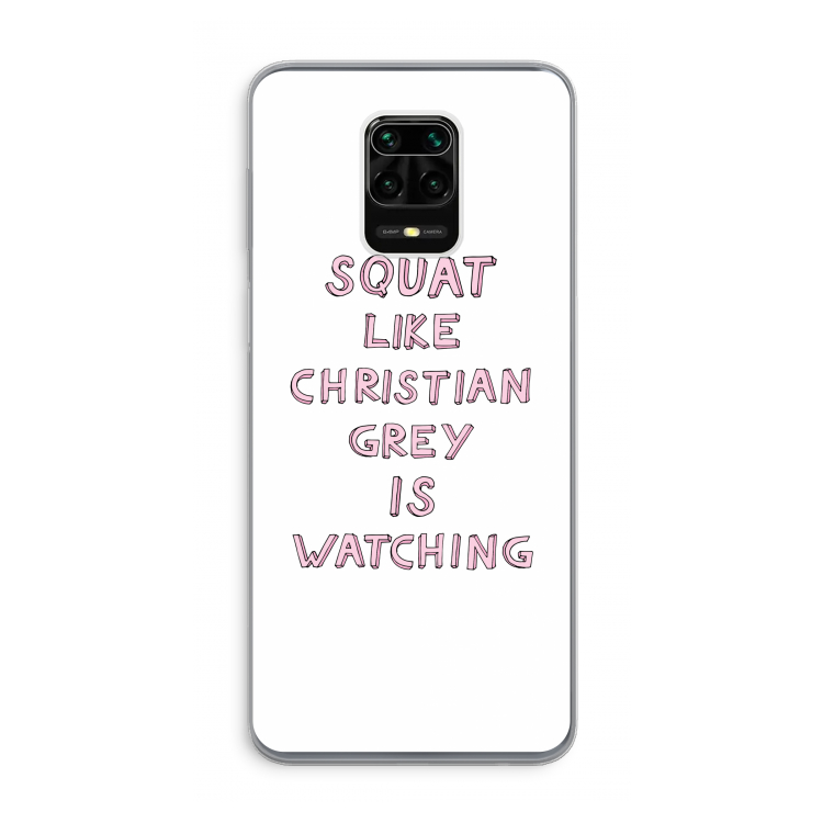 Christian Grey: Xiaomi Redmi Note 9 Pro Transparant Hoesje