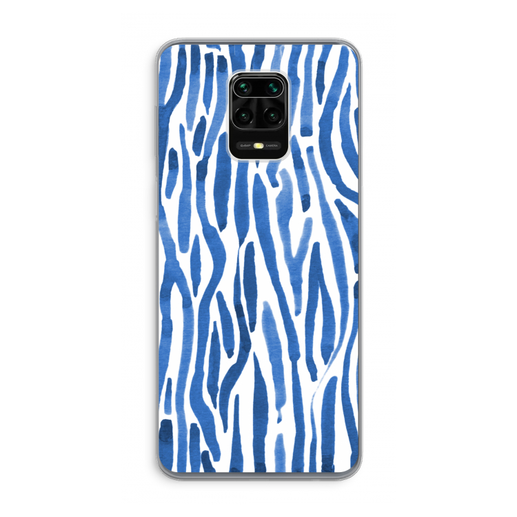 Blauwe nerven: Xiaomi Redmi Note 9 Pro Transparant Hoesje