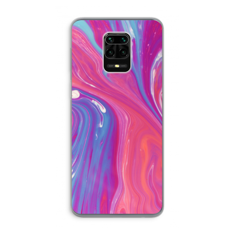 Paarse stroom: Xiaomi Redmi Note 9 Pro Transparant Hoesje