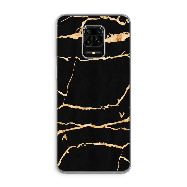 Gouden marmer: Xiaomi Redmi Note 9 Pro Transparant Hoesje
