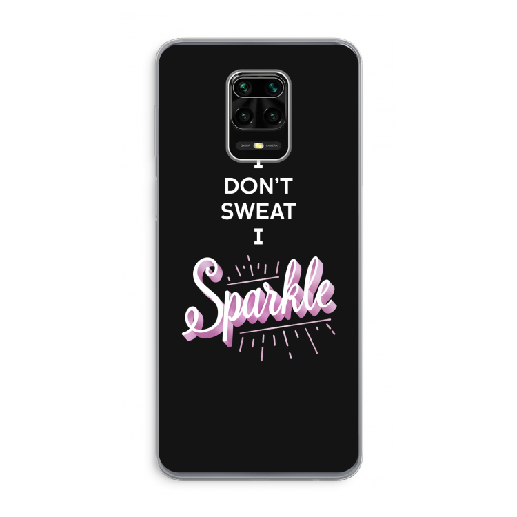 Sparkle quote: Xiaomi Redmi Note 9 Pro Transparant Hoesje