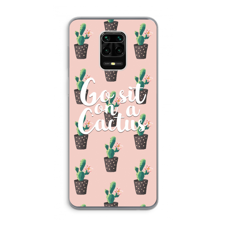 Cactus quote: Xiaomi Redmi Note 9 Pro Transparant Hoesje