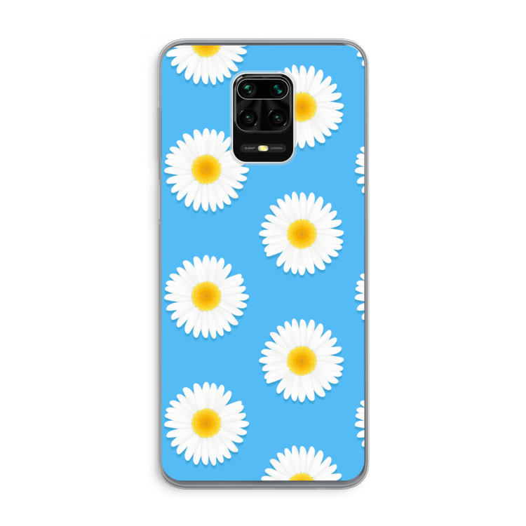 Margrietjes: Xiaomi Redmi Note 9 Pro Transparant Hoesje