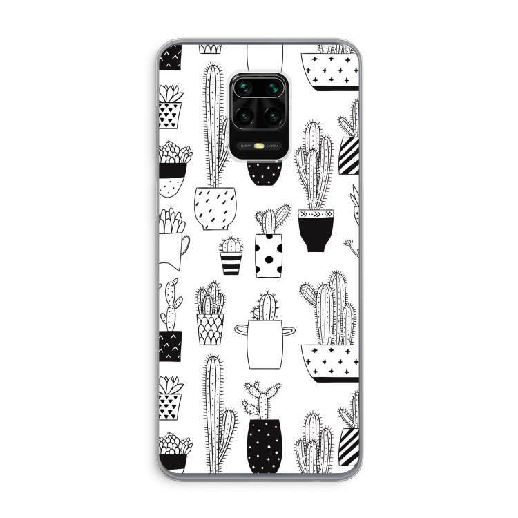 Cactusmotief: Xiaomi Redmi Note 9 Pro Transparant Hoesje