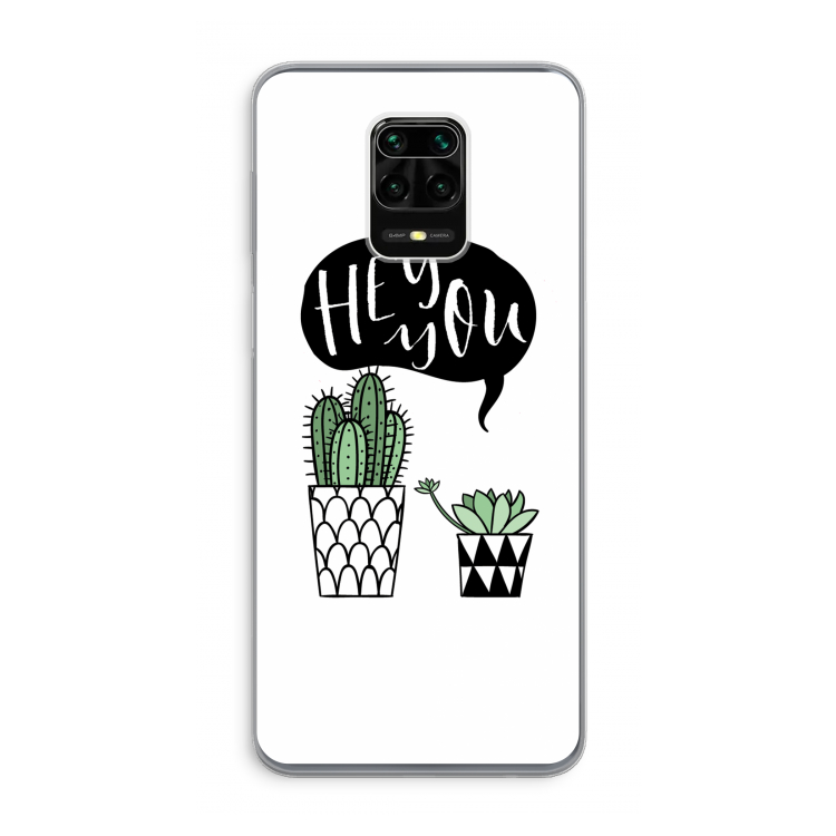 Hey you cactus: Xiaomi Redmi Note 9 Pro Transparant Hoesje