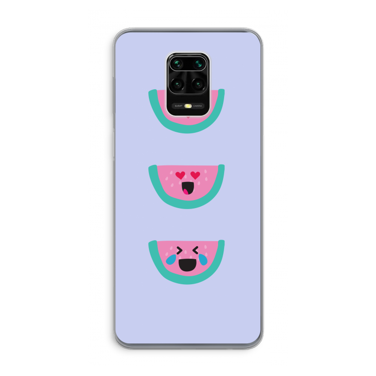 Smiley watermeloen: Xiaomi Redmi Note 9 Pro Transparant Hoesje