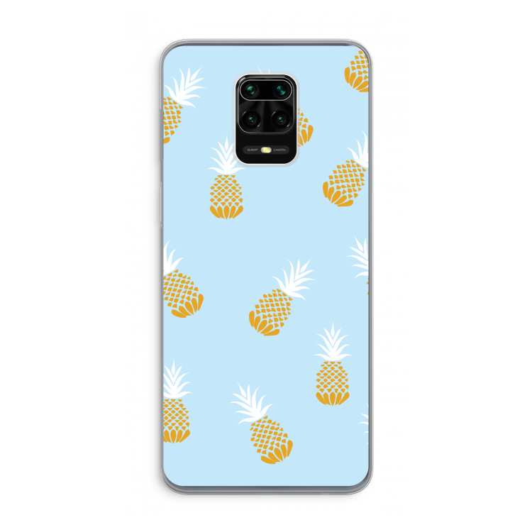 Ananasjes: Xiaomi Redmi Note 9 Pro Transparant Hoesje