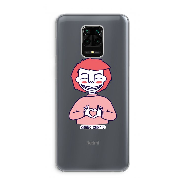 Hartje: Xiaomi Redmi Note 9 Pro Transparant Hoesje