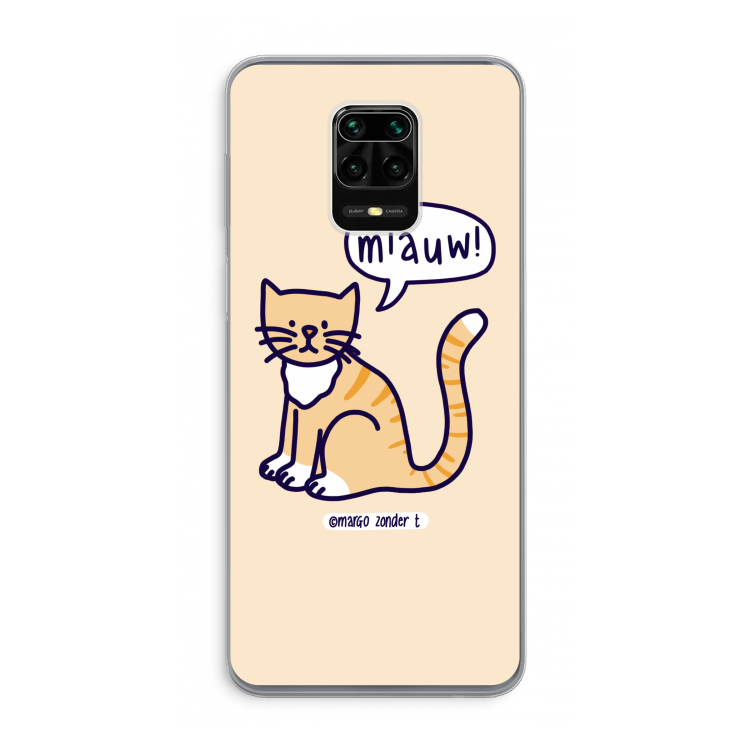 Miauw: Xiaomi Redmi Note 9 Pro Transparant Hoesje
