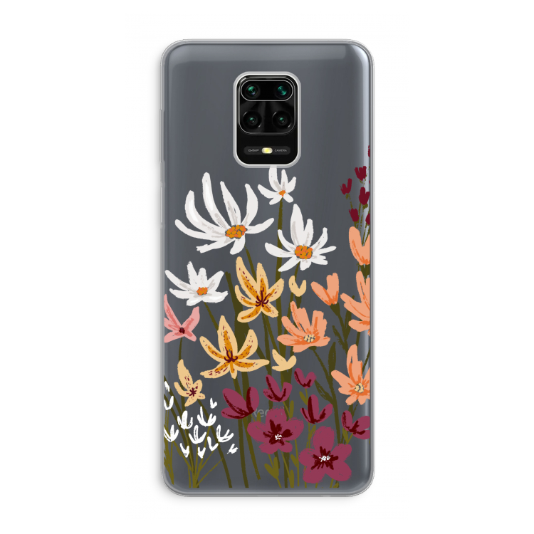 Painted wildflowers: Xiaomi Redmi Note 9 Pro Transparant Hoesje