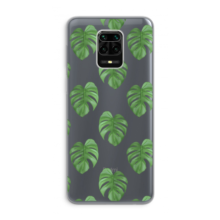 Monstera leaves: Xiaomi Redmi Note 9 Pro Transparant Hoesje