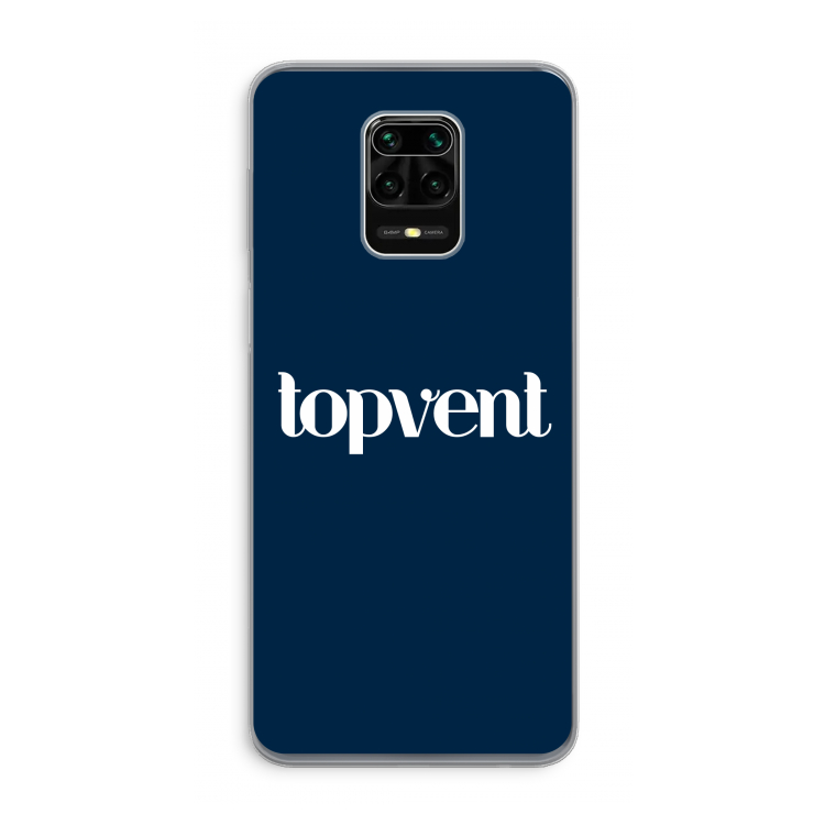 Topvent Navy: Xiaomi Redmi Note 9 Pro Transparant Hoesje