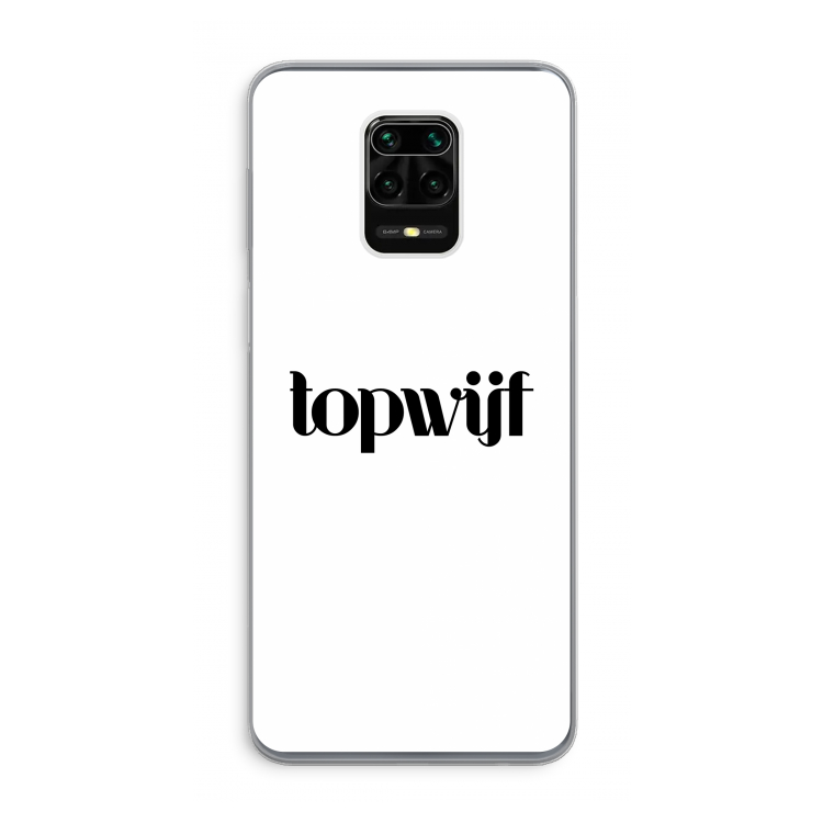 Topwijf Wit: Xiaomi Redmi Note 9 Pro Transparant Hoesje