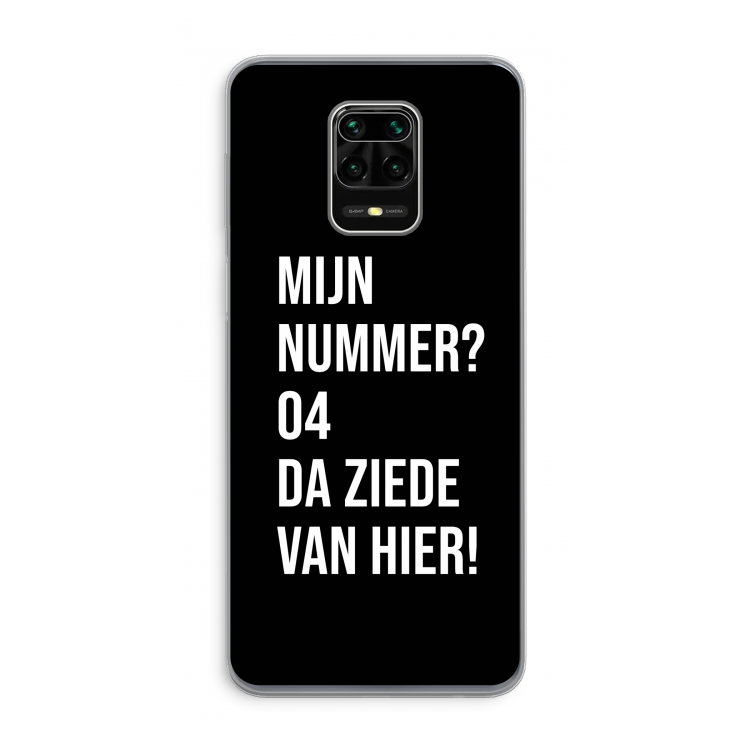 Da ziede van hier - Zwart: Xiaomi Redmi Note 9 Pro Transparant Hoesje