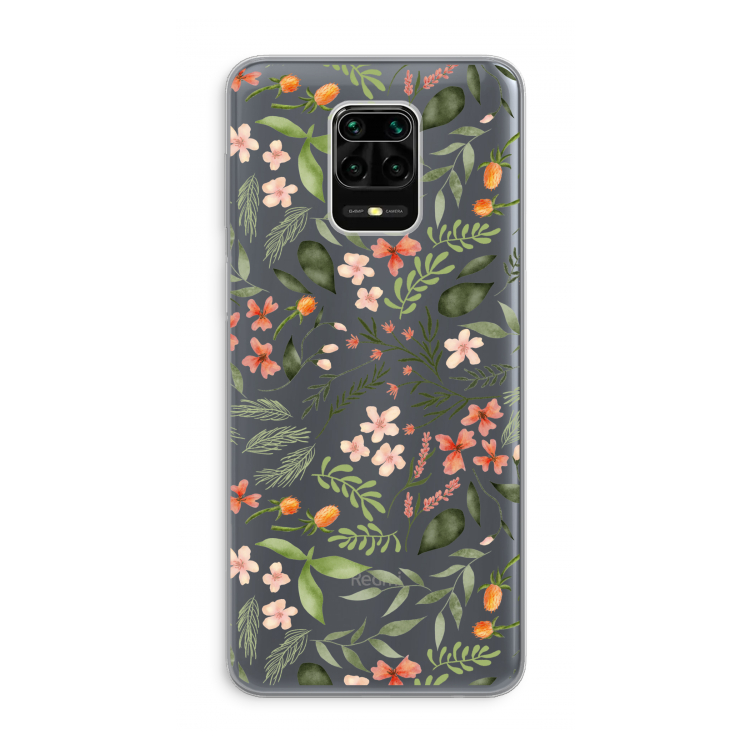 Sweet little flowers: Xiaomi Redmi Note 9 Pro Transparant Hoesje