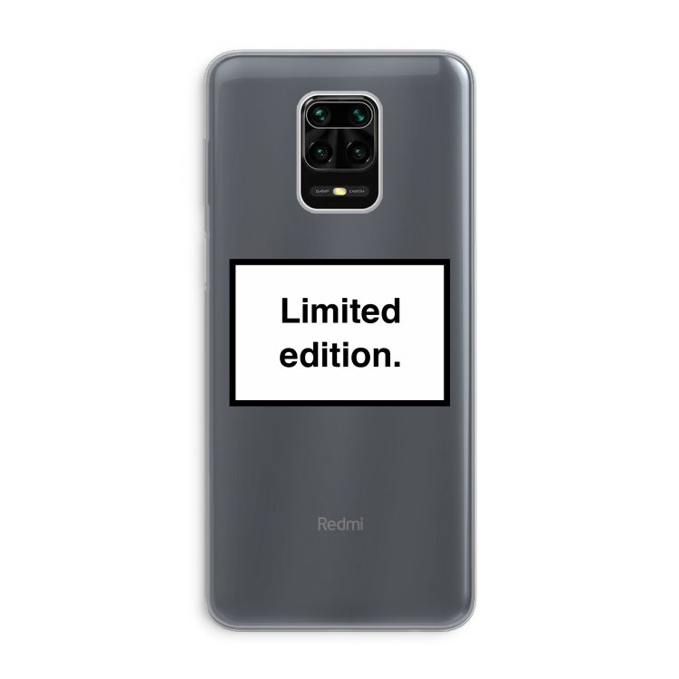Limited edition: Xiaomi Redmi Note 9 Pro Transparant Hoesje