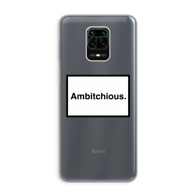 Ambitchious: Xiaomi Redmi Note 9 Pro Transparant Hoesje