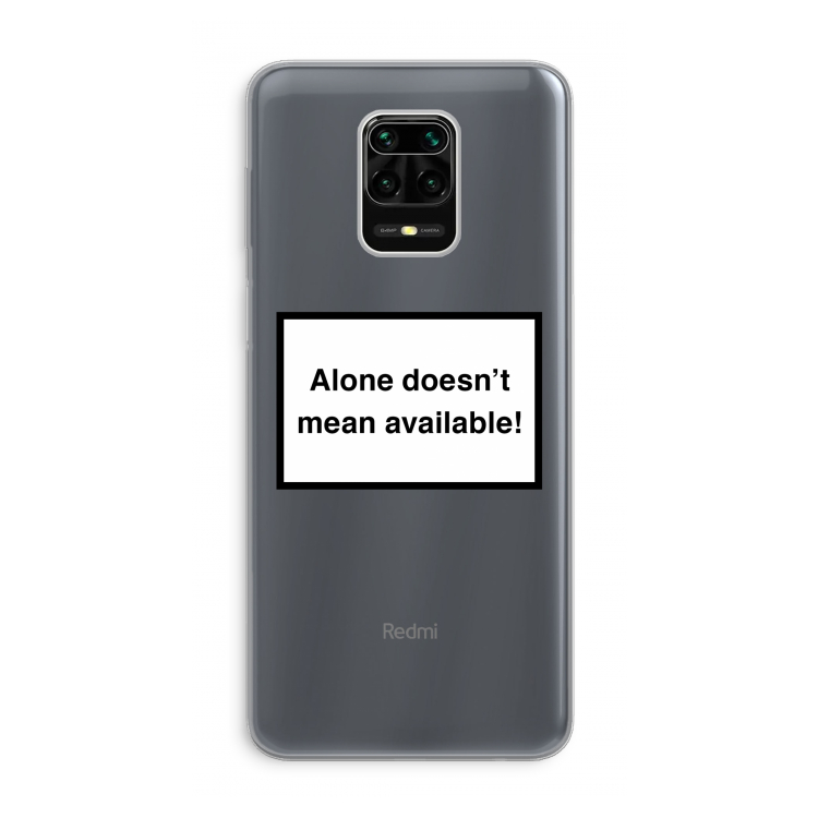 Alone: Xiaomi Redmi Note 9 Pro Transparant Hoesje