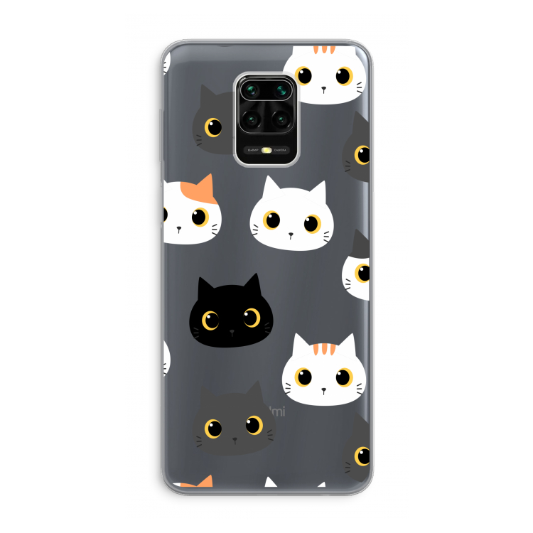 Katten: Xiaomi Redmi Note 9 Pro Transparant Hoesje