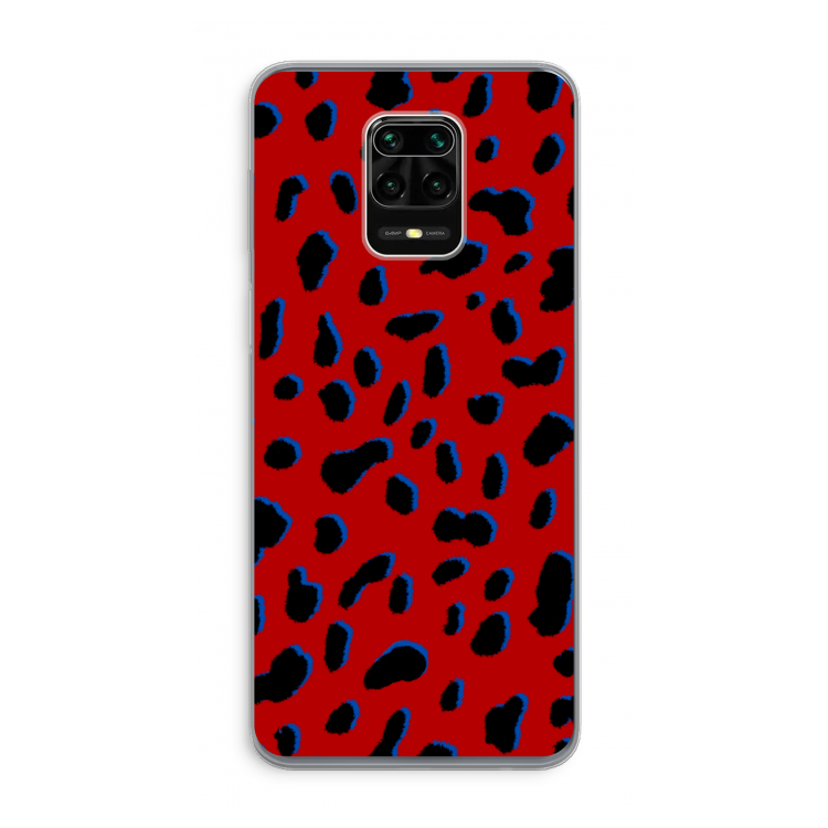 Red Leopard: Xiaomi Redmi Note 9 Pro Transparant Hoesje