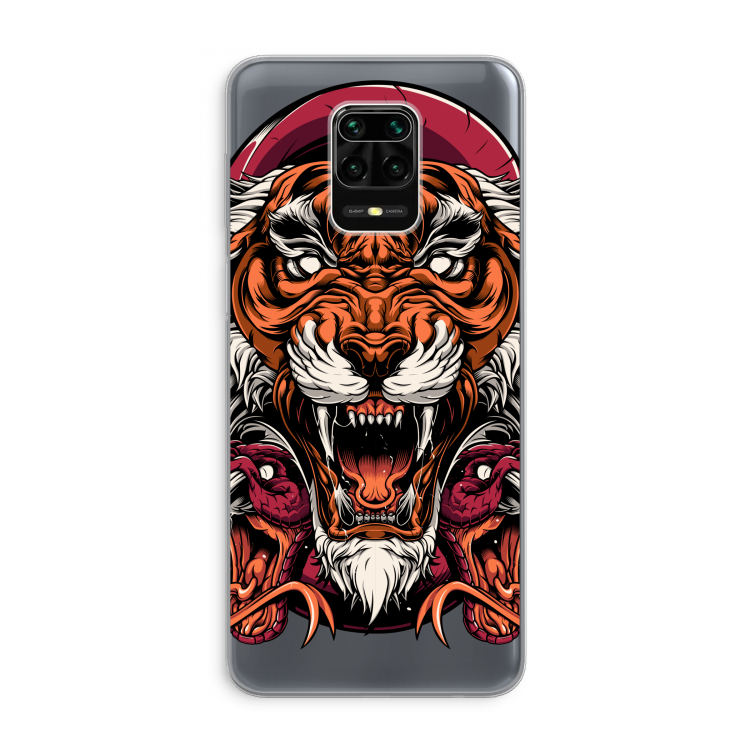 Tiger and Rattlesnakes: Xiaomi Redmi Note 9 Pro Transparant Hoesje