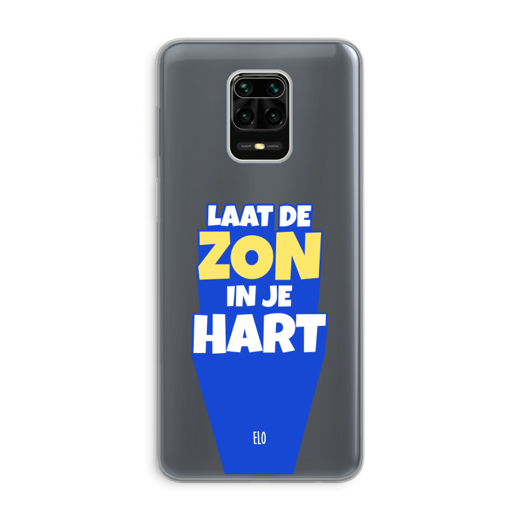 Laat de zon in je hart: Xiaomi Redmi Note 9 Pro Transparant Hoesje