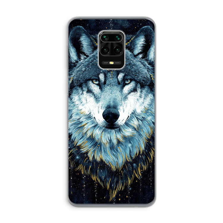 Darkness Wolf: Xiaomi Redmi Note 9 Pro Transparant Hoesje