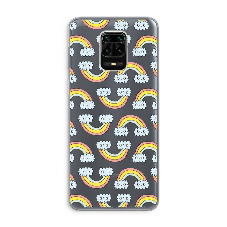 Regenboog: Xiaomi Redmi Note 9 Pro Transparant Hoesje