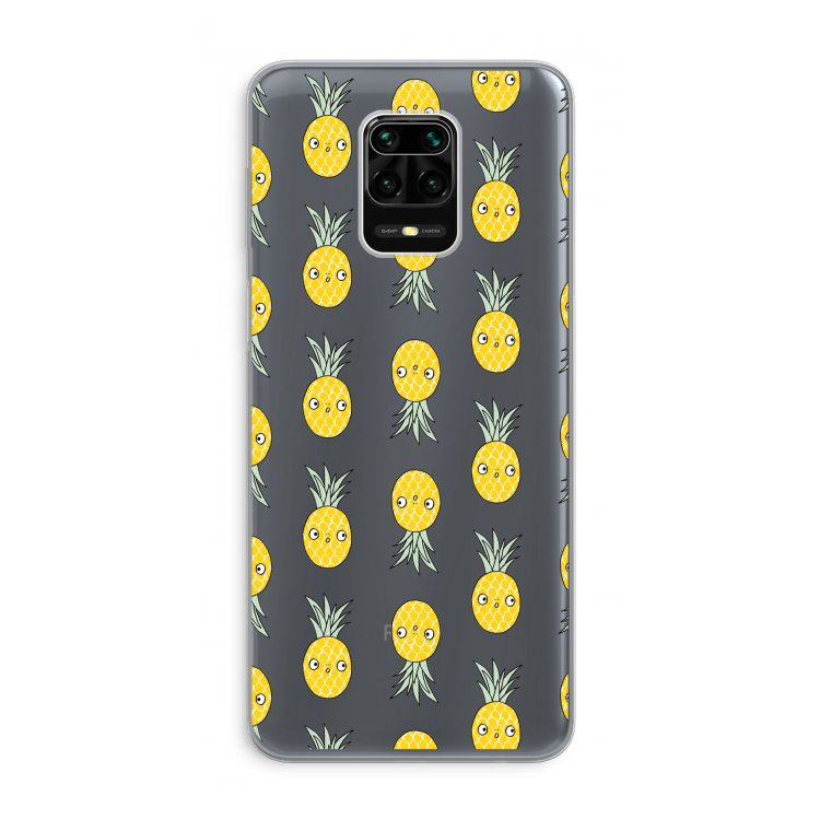 Ananas: Xiaomi Redmi Note 9 Pro Transparant Hoesje
