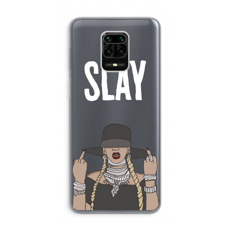 Slay All Day: Xiaomi Redmi Note 9 Pro Transparant Hoesje