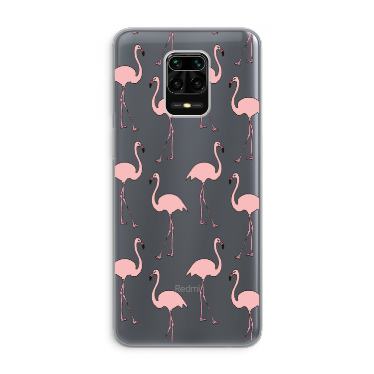 Anything Flamingoes: Xiaomi Redmi Note 9 Pro Transparant Hoesje