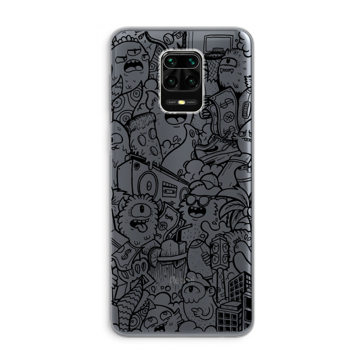 Vexx Black City : Xiaomi Redmi Note 9 Pro Transparant Hoesje