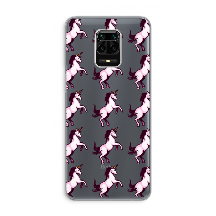 Musketon Unicorn: Xiaomi Redmi Note 9 Pro Transparant Hoesje