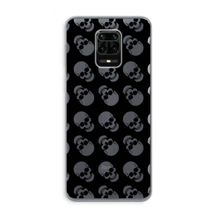 Musketon Skulls: Xiaomi Redmi Note 9 Pro Transparant Hoesje