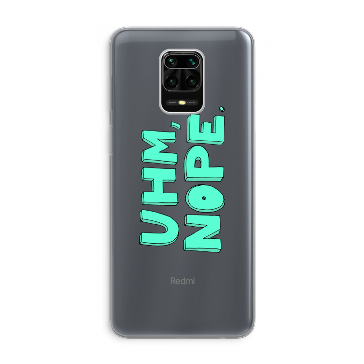 UHM, NOPE.: Xiaomi Redmi Note 9 Pro Transparant Hoesje