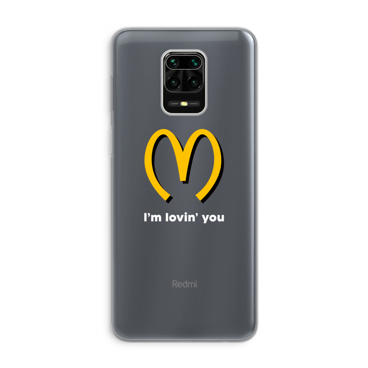 I'm lovin' you: Xiaomi Redmi Note 9 Pro Transparant Hoesje