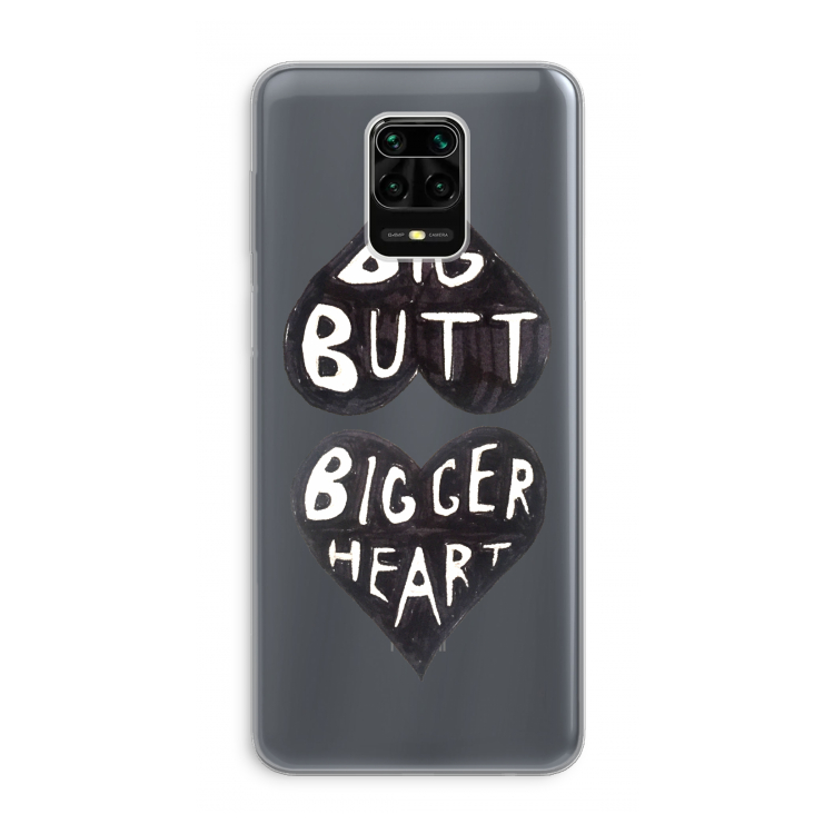 Big butt bigger heart: Xiaomi Redmi Note 9 Pro Transparant Hoesje