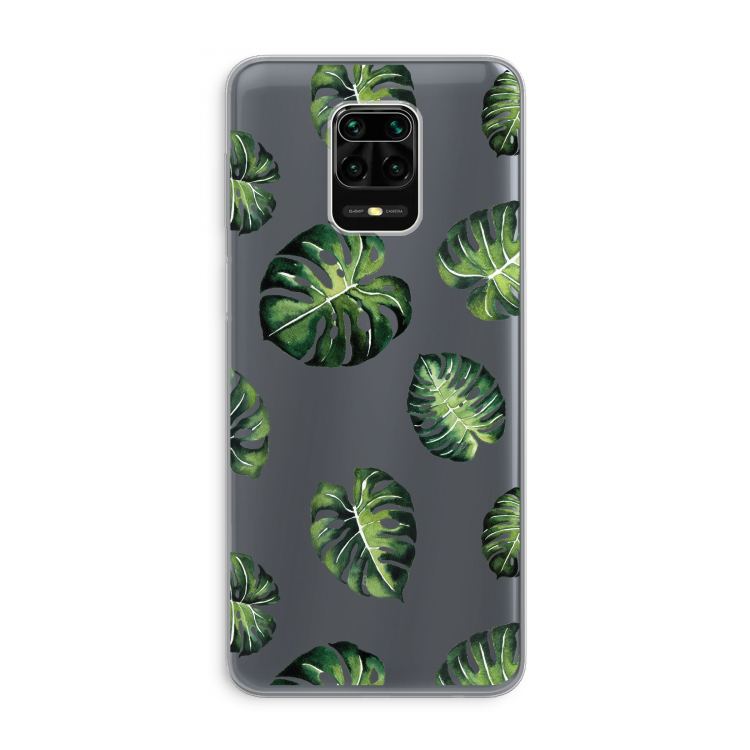 Tropische bladeren: Xiaomi Redmi Note 9 Pro Transparant Hoesje