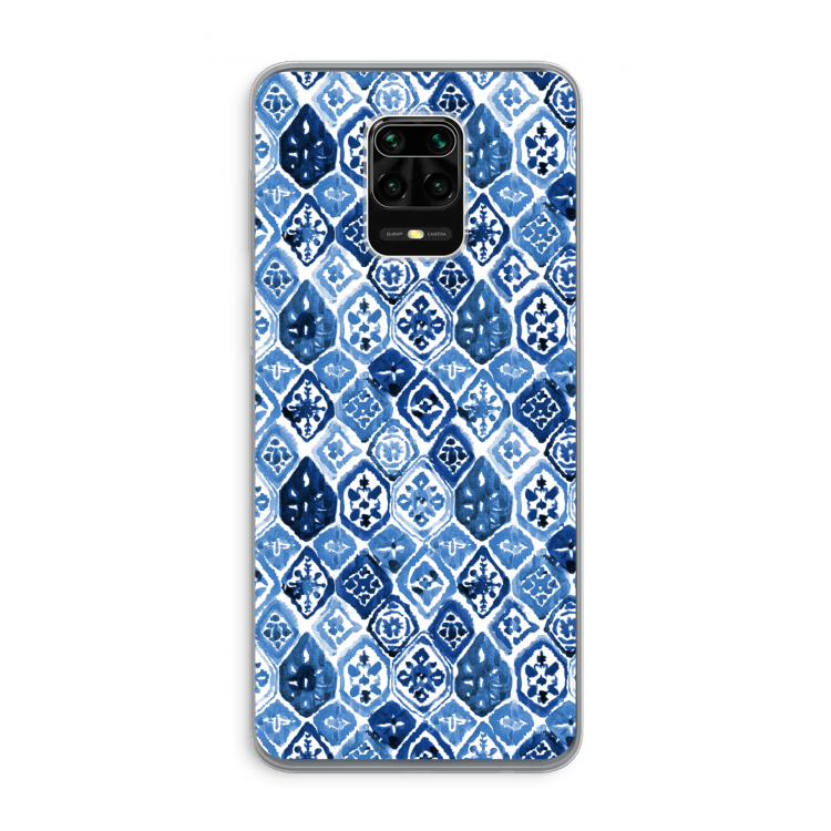Blauw motief: Xiaomi Redmi Note 9 Pro Transparant Hoesje