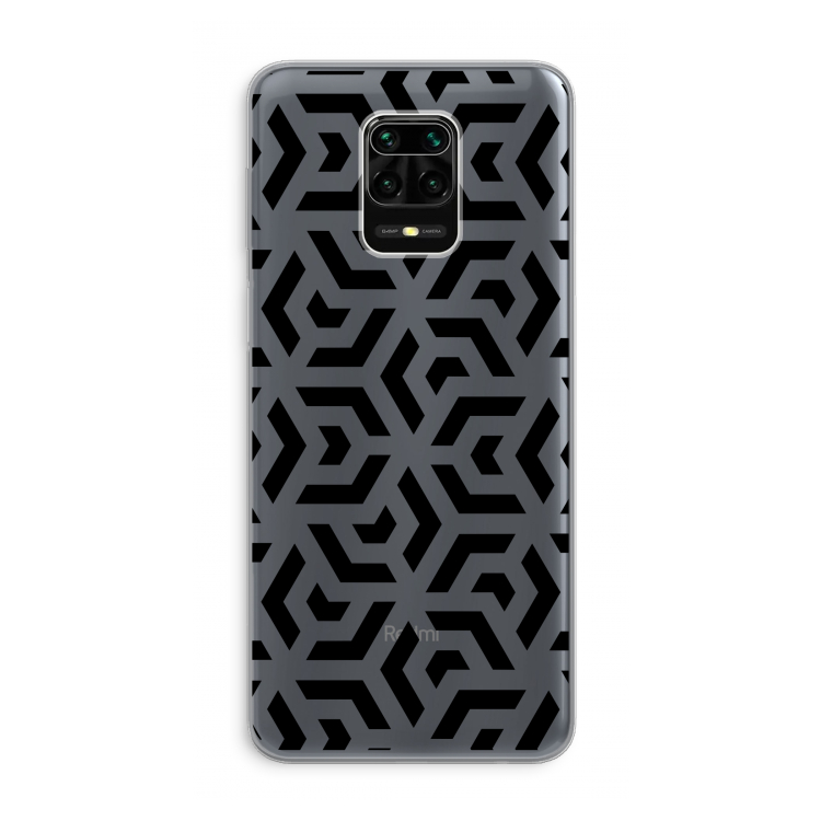 Crazy pattern: Xiaomi Redmi Note 9 Pro Transparant Hoesje