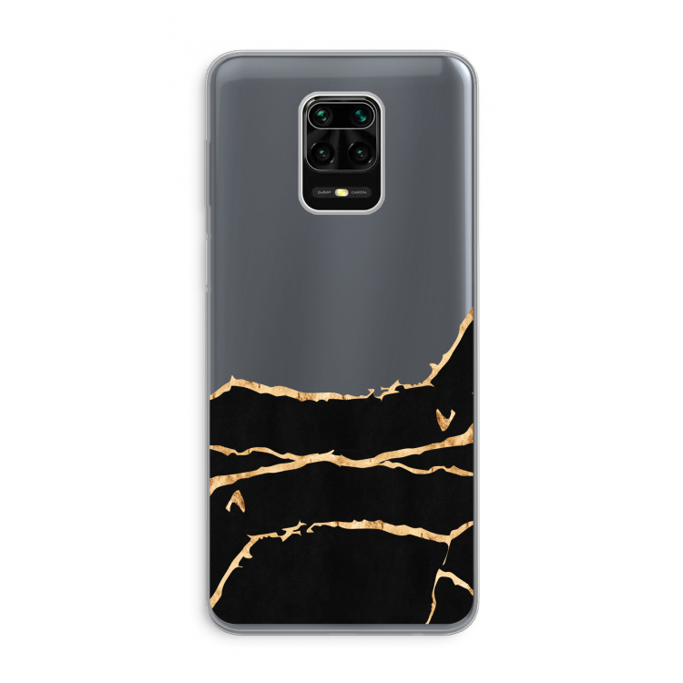 Gouden marmer: Xiaomi Redmi Note 9 Pro Transparant Hoesje